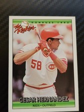 1992 Donruss The Rookies - Cesar Hernandez #52 (RC) Cincinnati Reds 