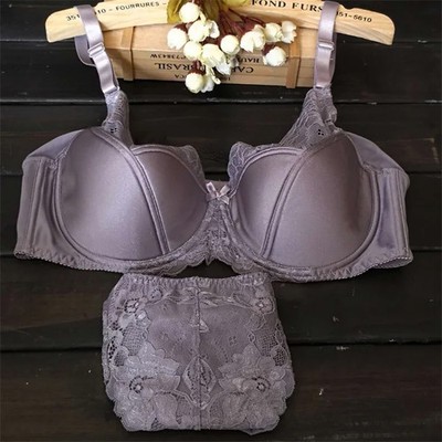 Lace Bra Panty Set Underwire Support Adjustable Strap Comfortable Fit Set