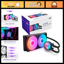 240mm AIO RGB CPU Cooler - Liquid Cooling System for Gaming PC - Black
