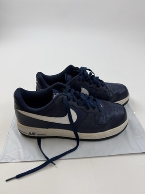 Nike Air Force 1 Shoes Mens Size 10.5 Blue White Low Leather 488298-436 Sneakers
