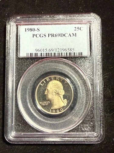 1980 S WASHINGTON QUARTER PCGS PR 69 DCAM