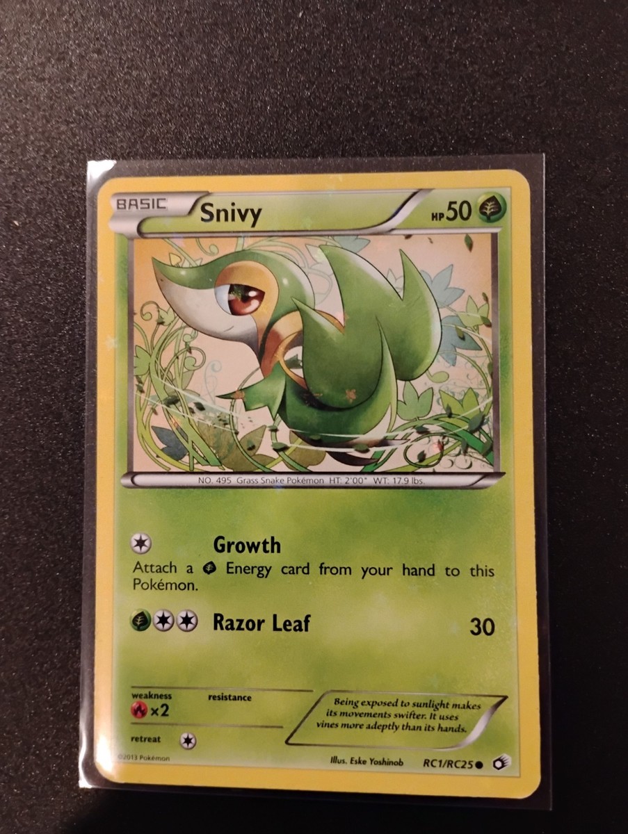 Snivy #RC1/RC25 Legendary Treasures: Radiant STARFOIL Pokemon MP
