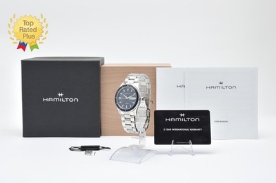 [w/Box] HAMILTON Jazzmaster Seaview H375511 Blue Navy Dial Quartz Men's Watch