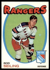 1971-72 Topps #53 ROD SEILING  New York Rangers  EX-EX+