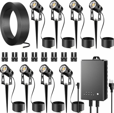 All-in-One Outdoor Low Voltage Landscape Lighting Kit, LED Landscape Spot Lig...