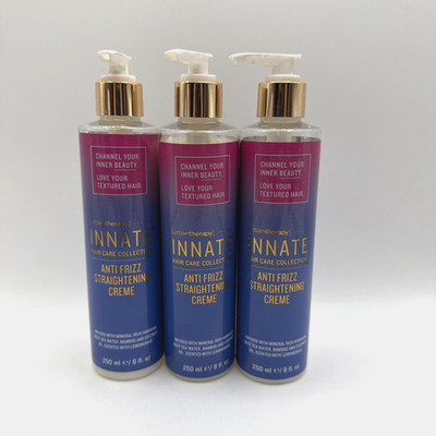 Urban Therapy Innate Anti Frizz Straightening Crème 8 oz Lemongrass Coconut  3PK