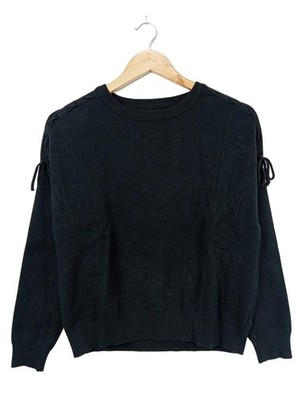 HOLIDAY Rundhalspullover Damen Pullover Gr. DE 36 schwarz Casual-Look