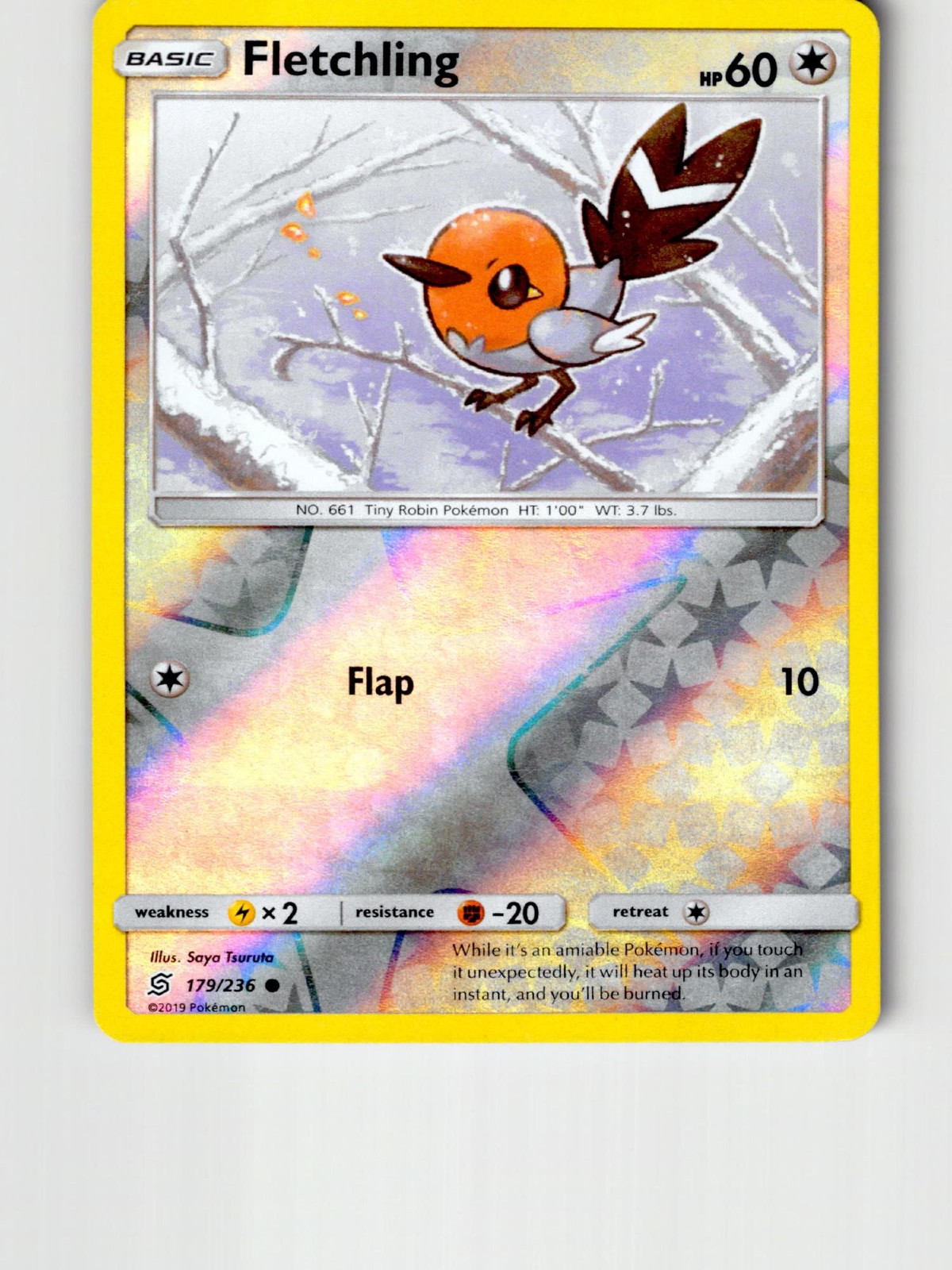 Fletchling 179/236 Common Unified Minds Pokemon Reverse Holo Lightly Played Card