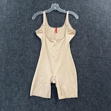 Spanx Shapewear Bodysuit Womens Large Nude Simplicity Mid Thigh Body Shaper