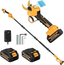 2-In-1 Pole Pruning Shears Cordless, 1.6" Cutting Diameter Electric Pruning Shea