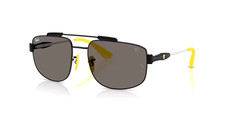 Ray Ban RB3789M SCUDERIA FERRARI Polished BLACK/YELLOW Sunglasses