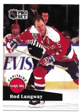 ROD LANGWAY 1991-92 PRO SET FRENCH CAPTAIN CARD NEAR MINT+ CONDITION