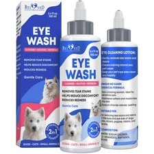 Cat & Dog Eye Wash Drops & Tear Stain Remover Cleaner  Eye Infection Treatment