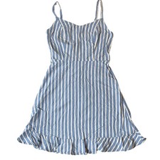 Old Navy Women Dress size S Sleeveless Above Knee Casual Cute Stripes Blue