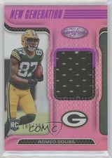 2022 Certified New Generation Jerseys Mirror Pink /299 Romeo Doubs #NGJ-RD 7rv