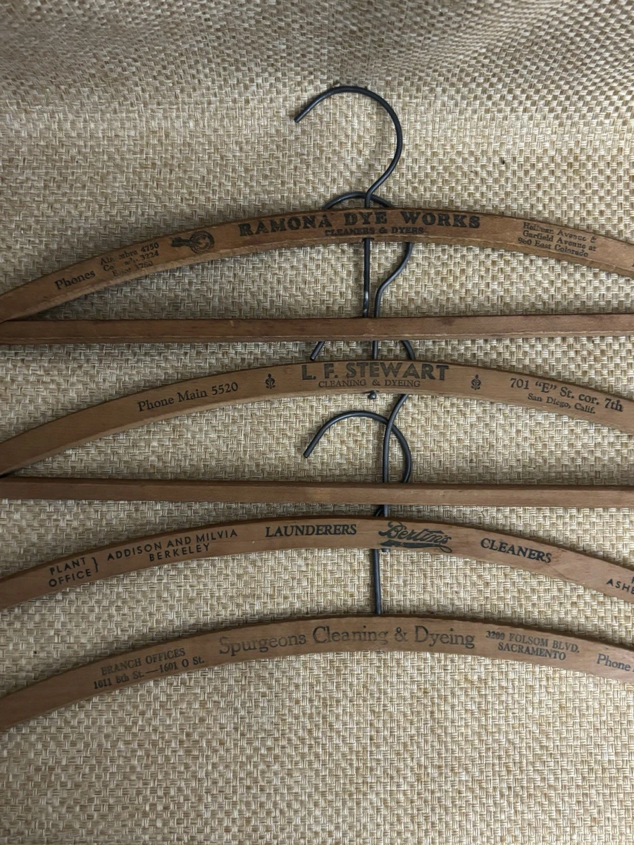 50s vintage wood hanger made in usa　5本 50s vintage wood hanger made in usa 5本 50s vintage wood hanger