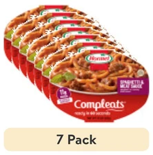 (7 pack) HORMEL COMPLEATS Spaghetti & Meat Sauce, Shelf-Stable, 11 grams Protein
