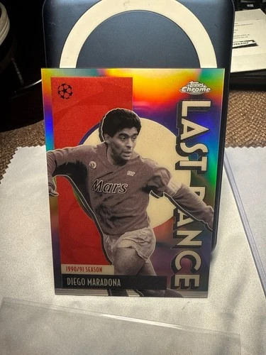 Diego Maradona 🐐! Last Dance Refractor! LD-10-2026 Topps Chrome Uefa ⚽️ 🔥