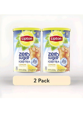 (2 Pack) Lipton Zero Sugar Iced Tea Mix Black Tea Lemon Caffeinated 28  Ex:07/25