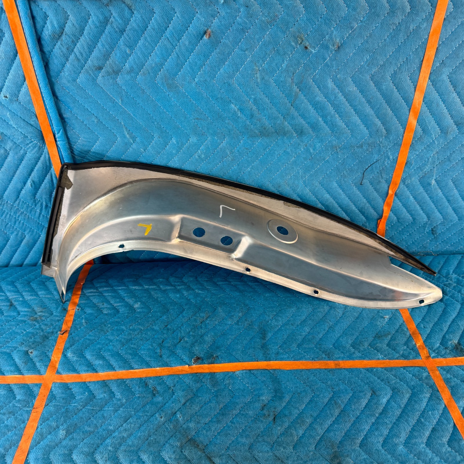 1989-1991 CHRYSLER TC MASERATI Driver Side Lock Pillar Door Jamb Chrome Trim 46K