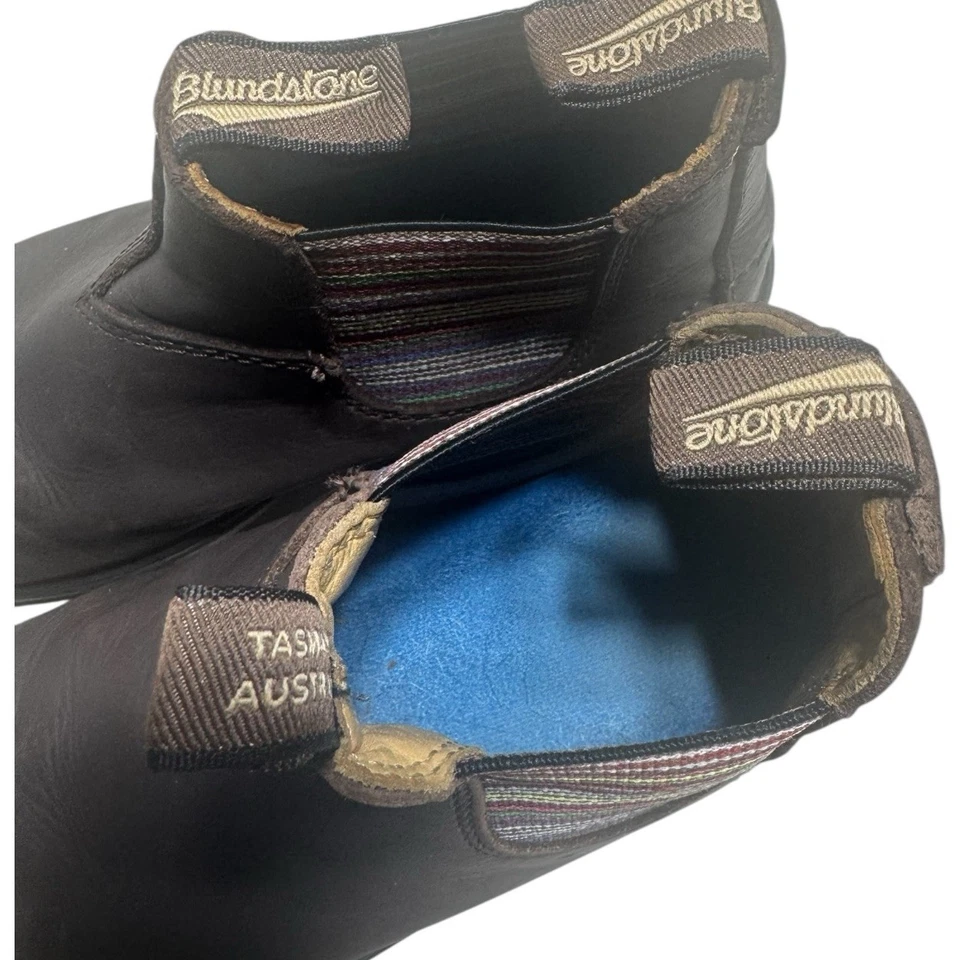 BLUNDSTONE KIDS 531 BROWN LEATHER MULTI COLOR SLIP ON BOOTS SIZE 2 - Image 3 of 4