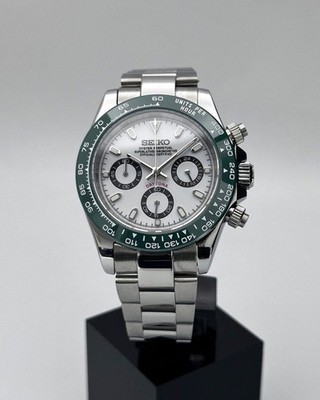 Seiko mod Daytona Style | Chronograph Green Bezel - 40mm