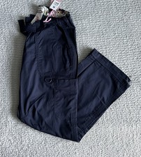 Koi Scrub Pants Lindsey Women  s Medium Regular Navy Blue Cargo Nursing Medical