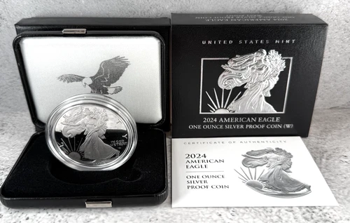 2024-W American Silver Eagle Proof 1 oz .999 Silver w/ Box & COA OGP