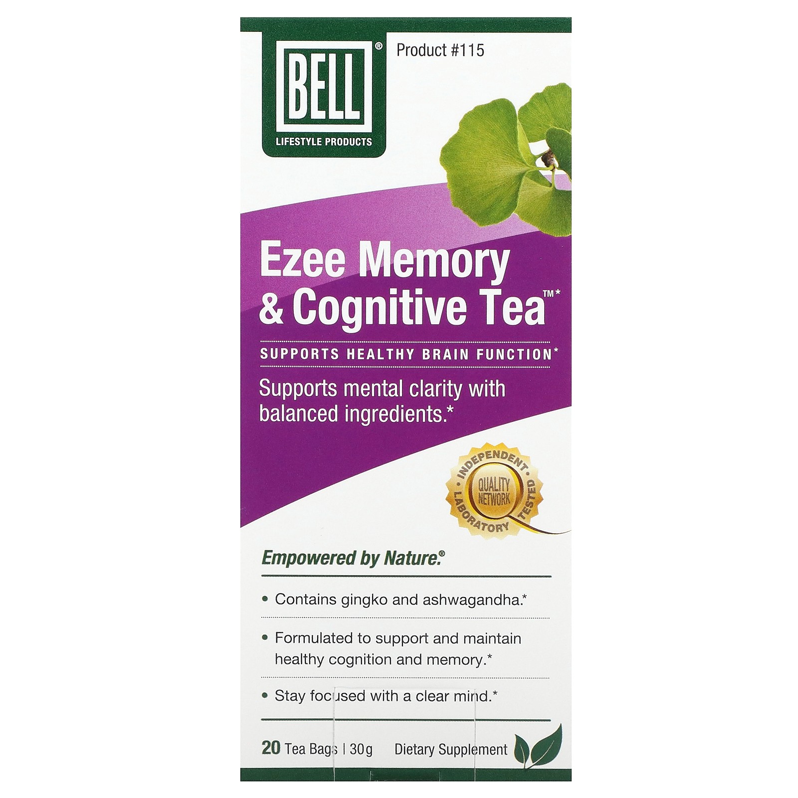 Чай Ezee Memory - Cognitive Tea, 20 пакетиков, 30 г