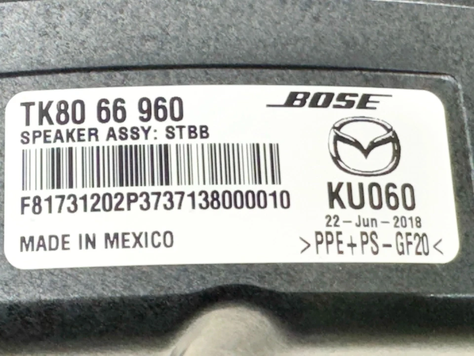 16-23 MAZDA CX-9 CX9 SUBWOOFER TRASERO SUBWOOFER ALTAVOZ AUDIO GRAVES CAJA OEM Foto 2 de 4