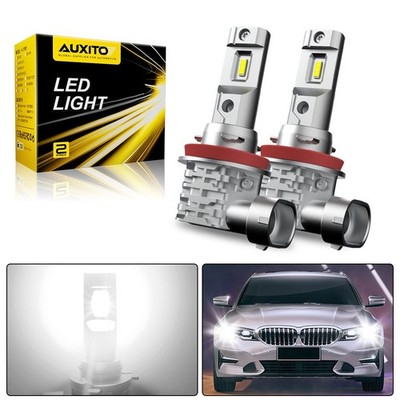 H11 LED H9 H8 Headlight High Set Bulb Low Beam Bright Super 6500K White Set 2 of
