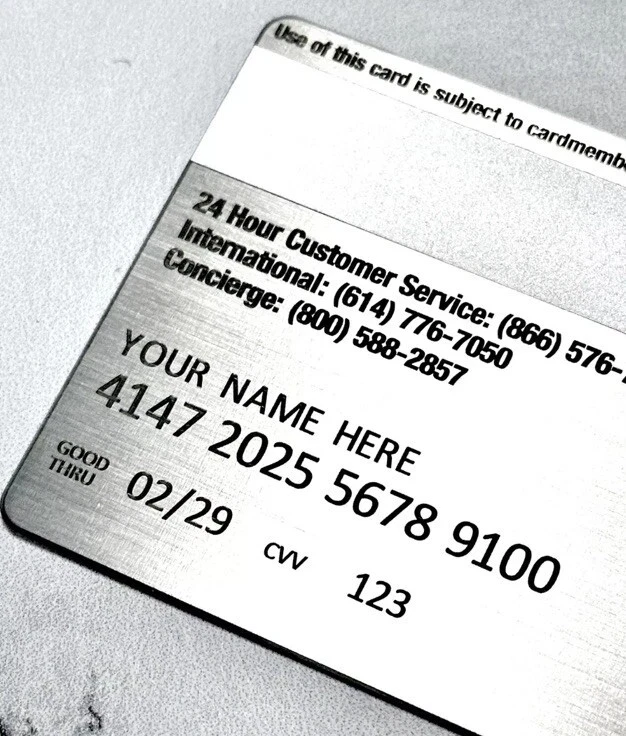 CUSTOM & Personalized - JP Morgan Reserve Palladium Silver Metal Novelty Card - Image 4 of 4