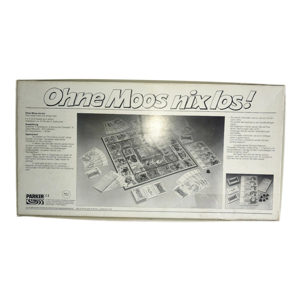 Ohne Moos Nix Los ! Parker Gesellschaftsspiel 1992 Familienspiel Brettspiel, Vol - Bild 3 von 4