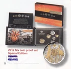 2012 six coin proof set SPECIAL EDITION 50c gold plated in original box