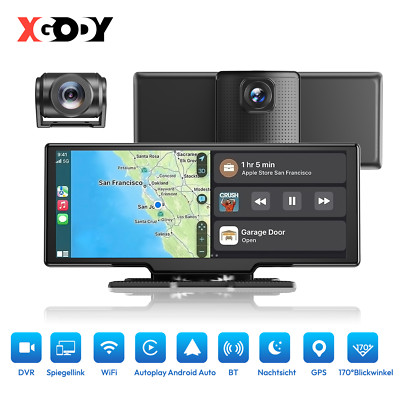 Carplay Dashcam Auto Vorne Hinten 4K WiFi Auto Dashboard Recorder + GPS Antenna