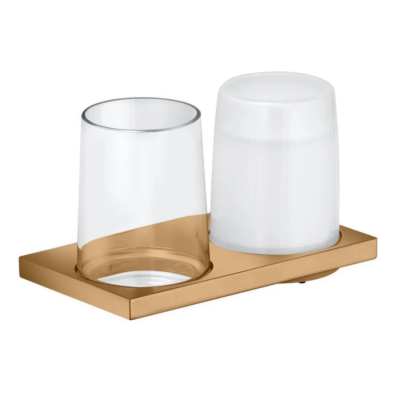 KEUCO édition 11 double support salle de bain verre cristal distributeur de lotion bronze 11153039000 - Photo 1/1