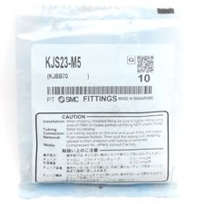 Lot of 10 SMC KJS23-M5 Miniature One Touch Fitting, M5x0.8 Male to 3.2mm P2C