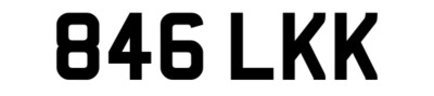 OLD LKK KK LK LUCY LIAM LARRY LEE LEW DATELESS NUMBER PLATE 846 LKK REGISTRATION