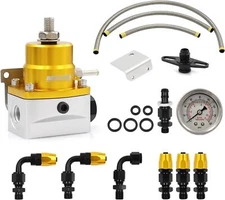 Adjustable Universal 6AN Fuel Pressure Regulator Kit EFI Bypass Return 0-100psi