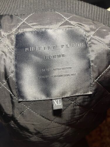 Philipp Plein Leather Jacket Mens XL Black - Picture 8 of 13
