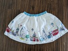 New Size 6 7 Mini Boden London Landscape White Girl Skirt Nordstrom — photo 1
