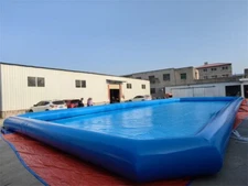 32.8ft Square Inflatable Swimming Pool Outdoor Collapsible Children's Pool PVC