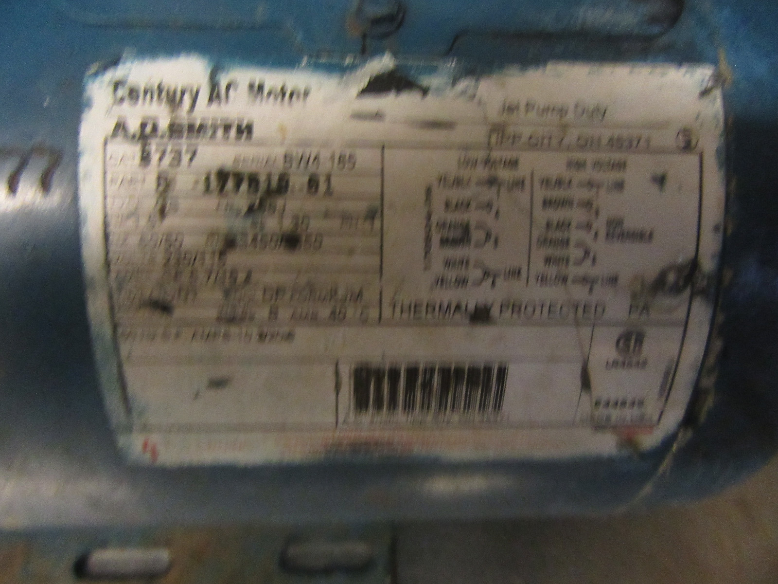 M16 ELECTRIC WATER PUMP JET PUMP 115/230 v 1.5 hp A.O SMITH MOTOR B737