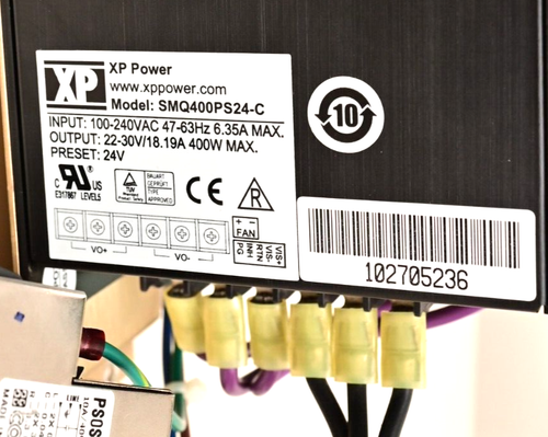 XP Power 24V DC Power Supply SMQ400PS24-C 22-30V@18.19A 400W Corcom Line Module - Afbeelding 3 van 7
