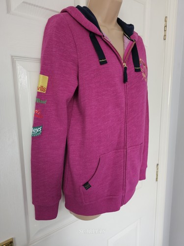 Sudadera con Capucha Joules Mary King Cremallera Completa Rosa Talla 10 Patrocinadores Mangas Largas Capucha - Imagen 2 de 13