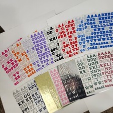 CREATIVE MEMORIES ABC 123 Alphabet Stickers Lot 20 Sheets Bold Colorful Serif