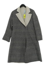 Antonio Melani Women's Coat Uk 6 Grey Wool With Nylon, Polyester Overcoat