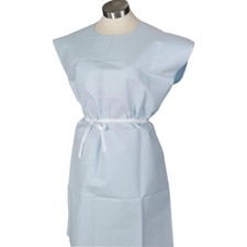 Tidi Blue Deluxe Exam Gowns 30" x 42" Tissue/Poly/Tissue 9810847, 50 count