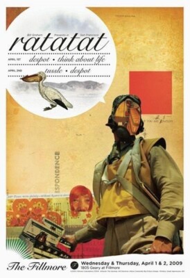 Ratatat Poster Fillmore Despot Think About Life Tussle April 2009 Original