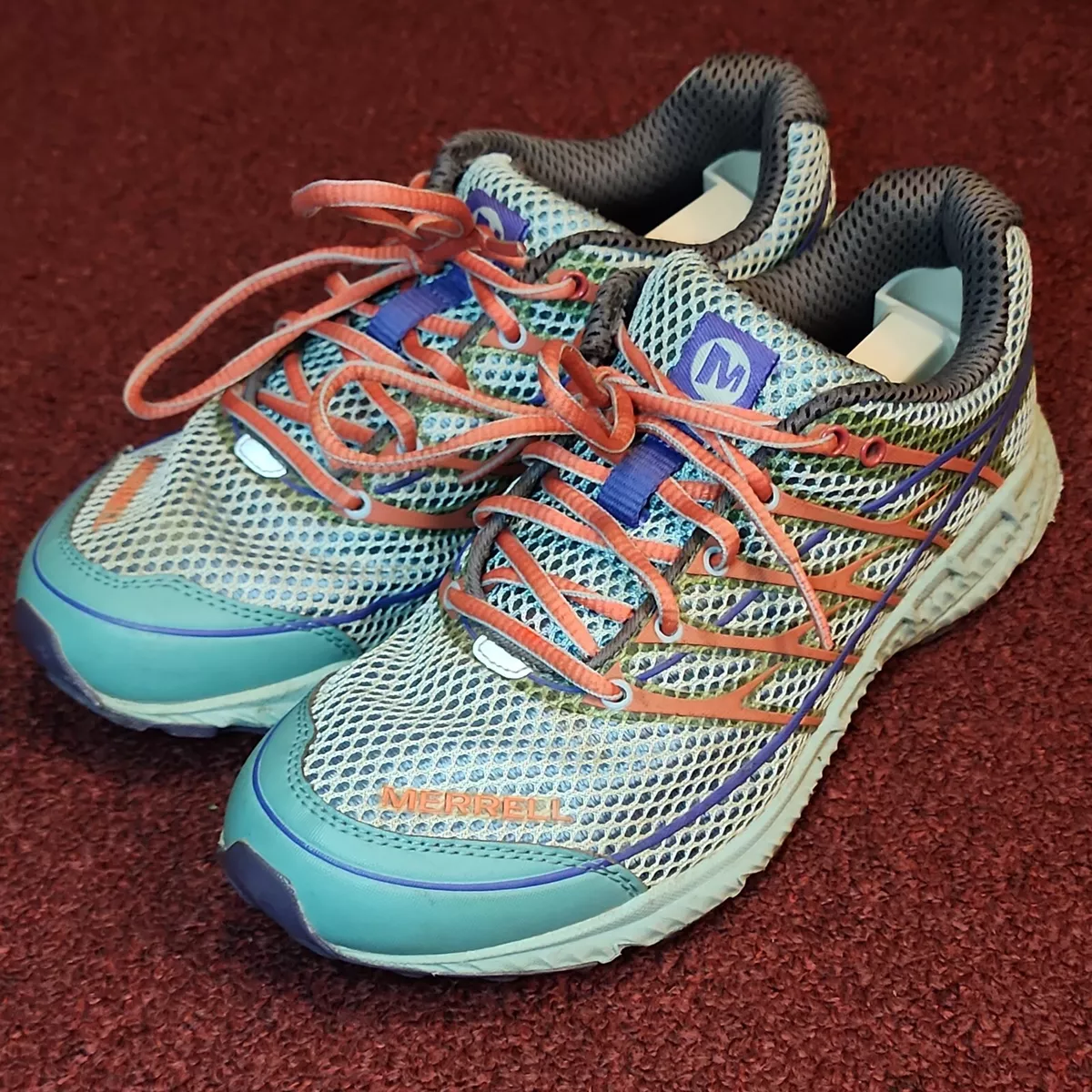 Merrell Mix Master Move Glide 2 Trail Running Women s 6.5 Eggshell Blue Aqua EUC